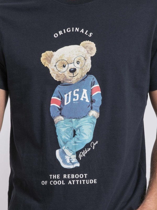 T-shirt col rond pur coton...