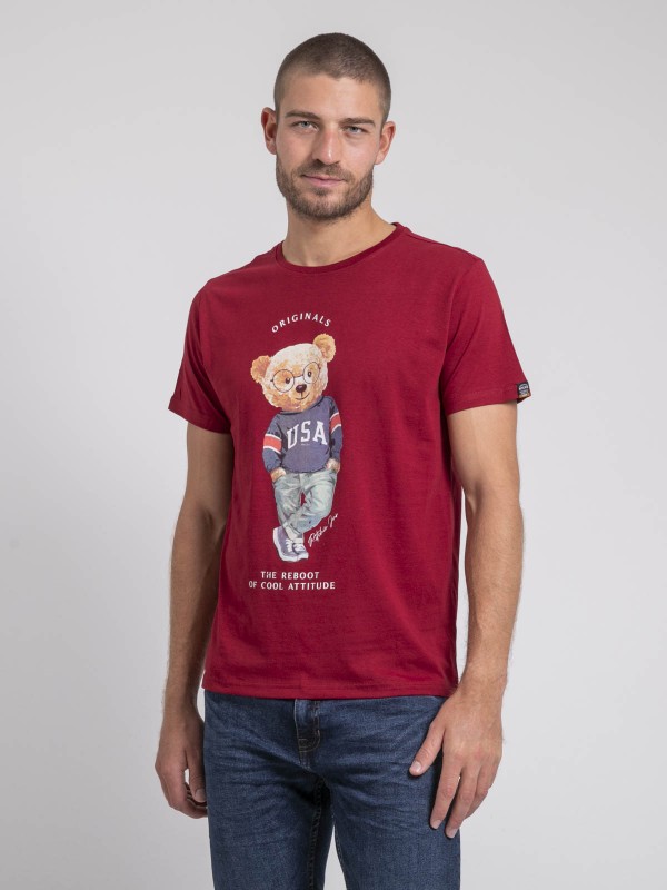 T-shirt col rond pur coton...