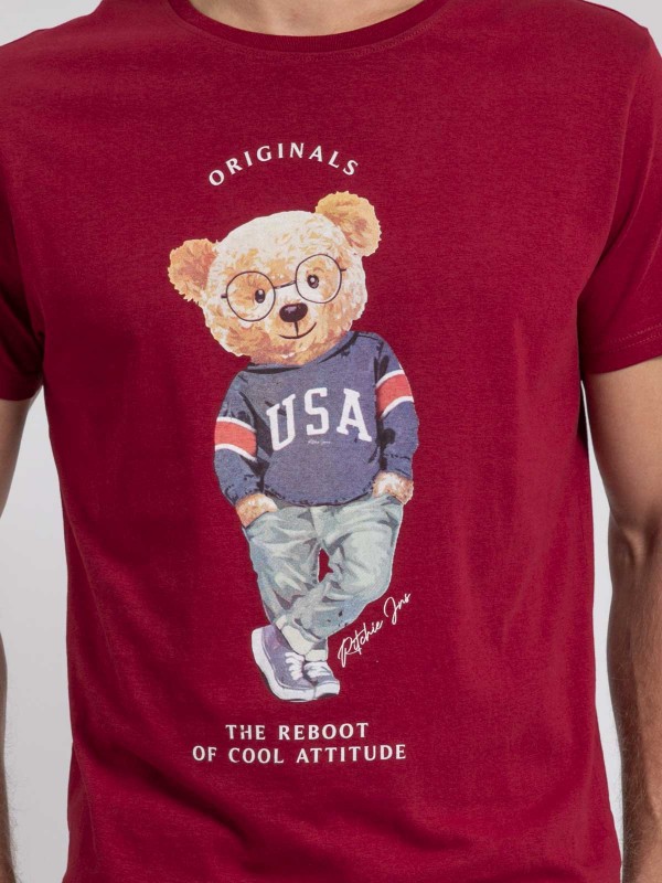 T-shirt col rond pur coton...