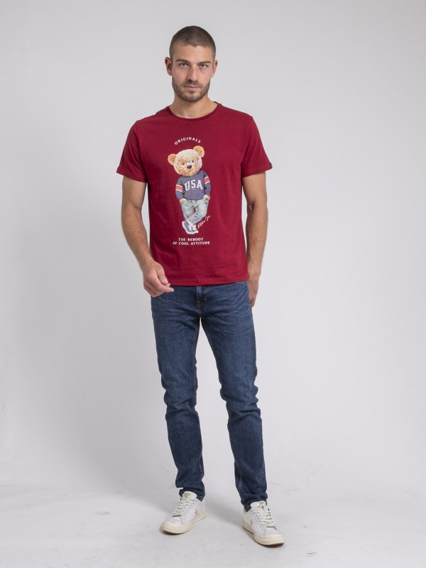 T-shirt col rond pur coton...