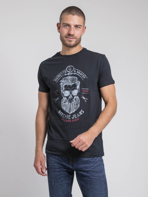 T-shirt col rond pur coton...