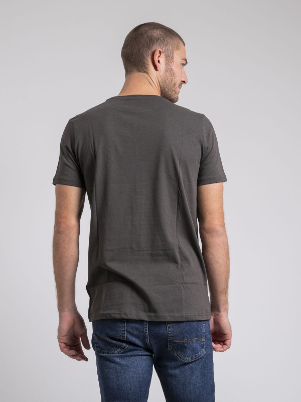 T-shirt col rond pur coton...