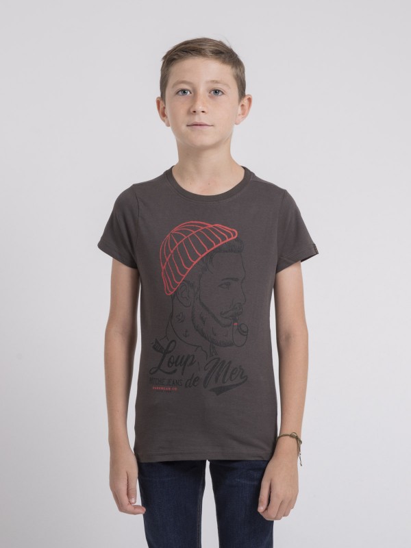 T-shirt col rond pur coton...