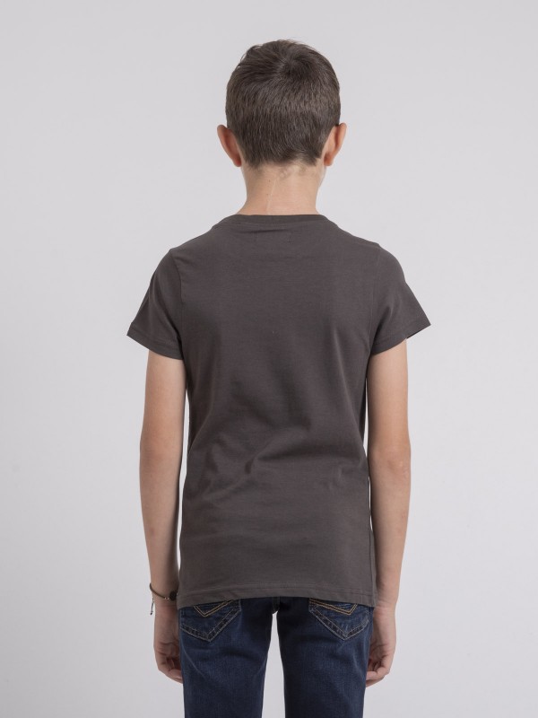 T-shirt col rond pur coton...