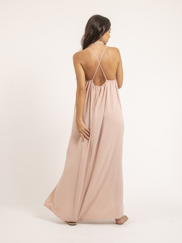 Robe longue à bretelles...