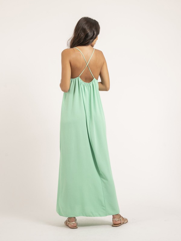 Robe longue à bretelles...