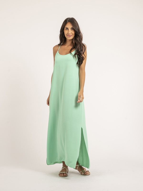 Robe longue à bretelles...