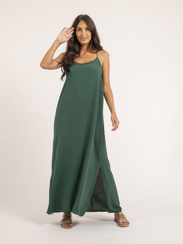 Robe longue à bretelles...