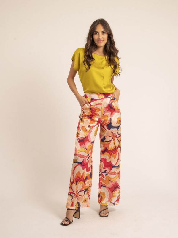 Pantalon fluide motifs ECRINE