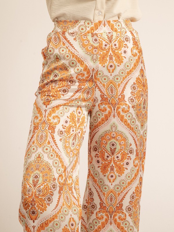 Pantalon motifs EDMA - Orange