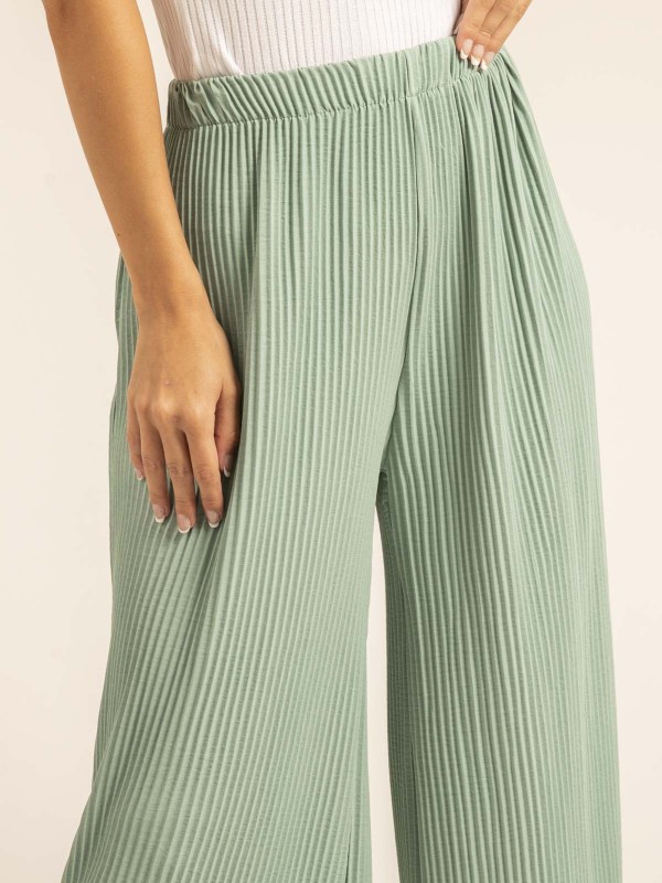Pantalon plissé ELOU - Vert...