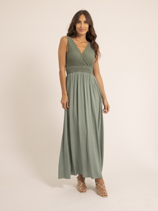 Robe longue en dentelle...