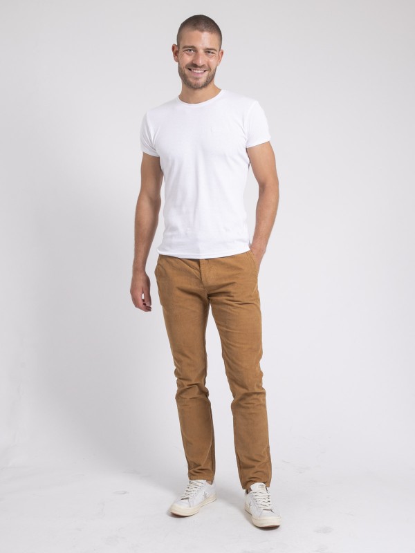 Pantalon chino pur coton...
