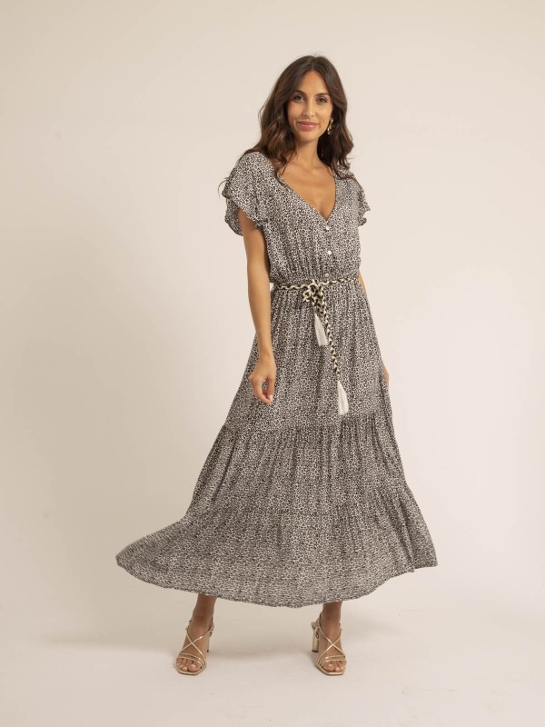 Robe longue col V ILMAX