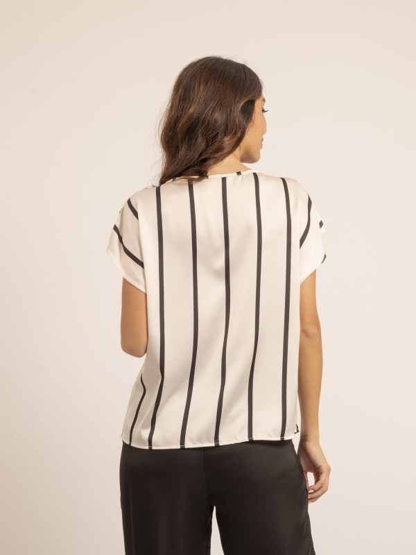 Top col rond rayures FIDJI