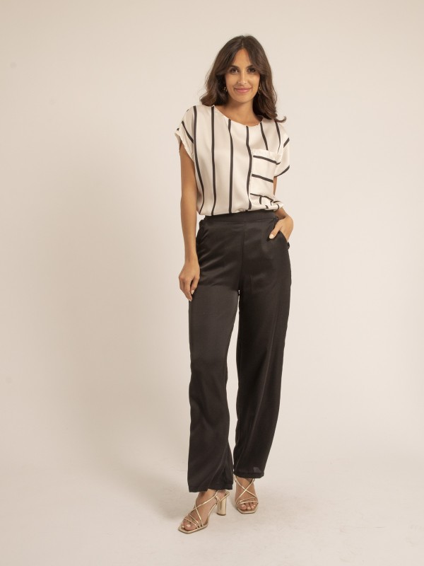 Top col rond rayures FIDJI