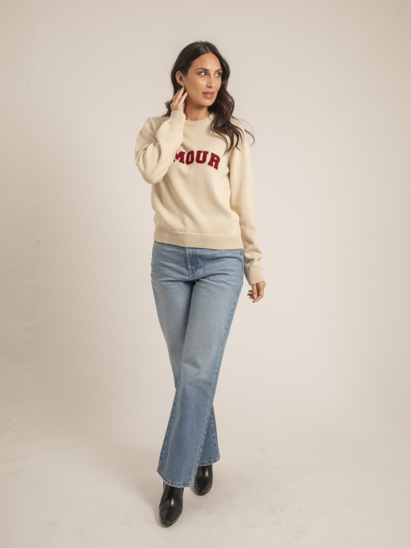 Pull col rond pur coton...