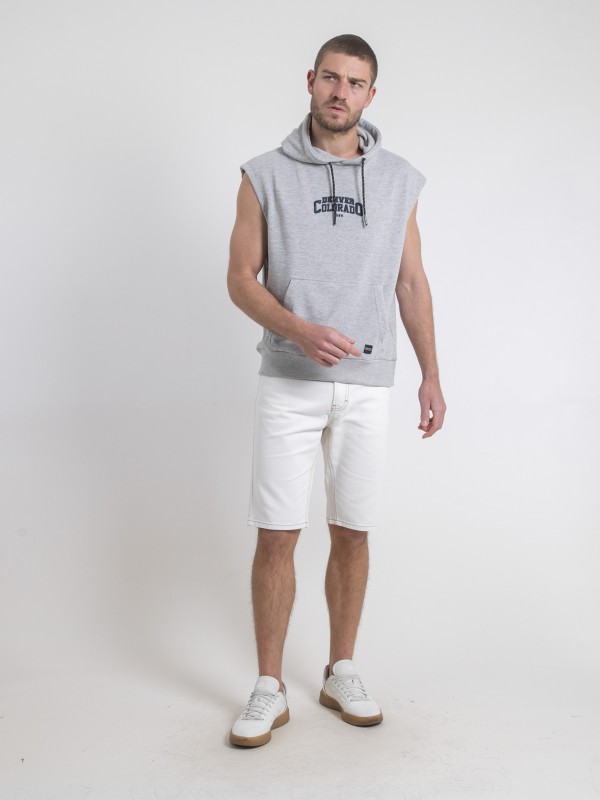 Sweat sans manches capuche...