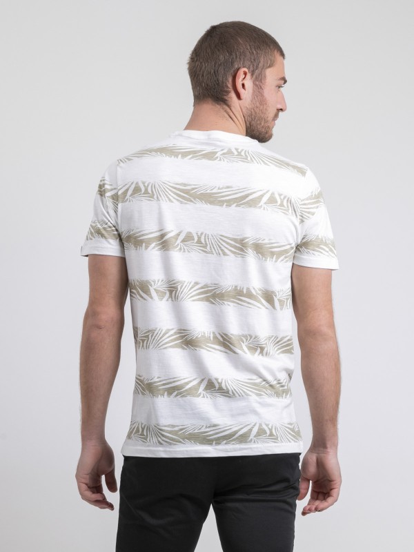 T-shirt col rond pur coton...