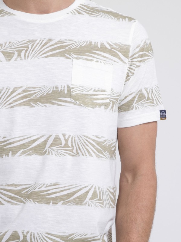 T-shirt col rond pur coton...