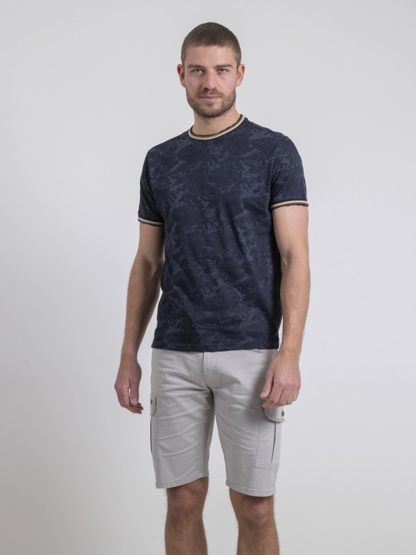 T-shirt col rond pur coton...