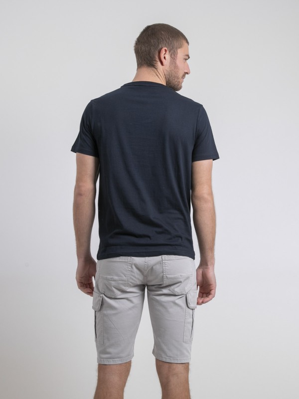 T-shirt col rond pur coton...