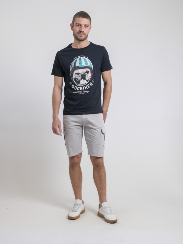 T-shirt col rond pur coton...