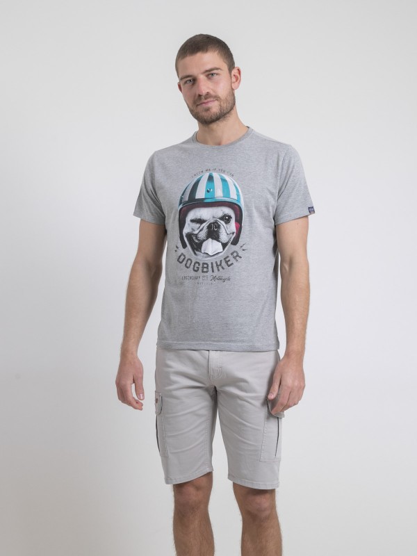 T-shirt col rond pur coton...
