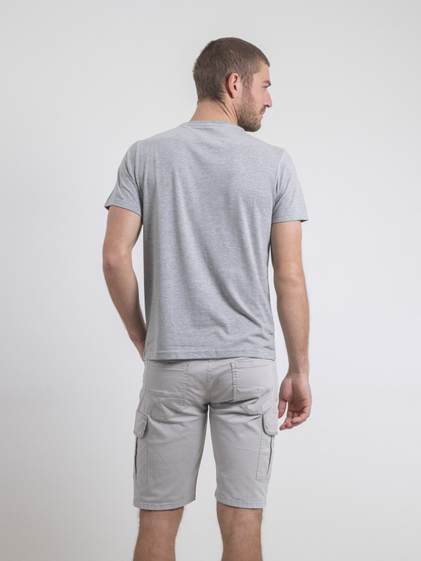 T-shirt col rond pur coton...