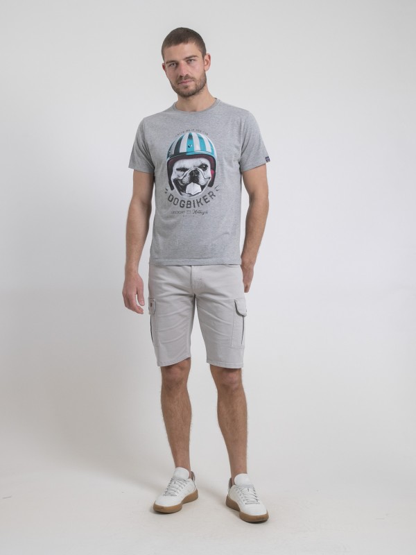 T-shirt col rond pur coton...