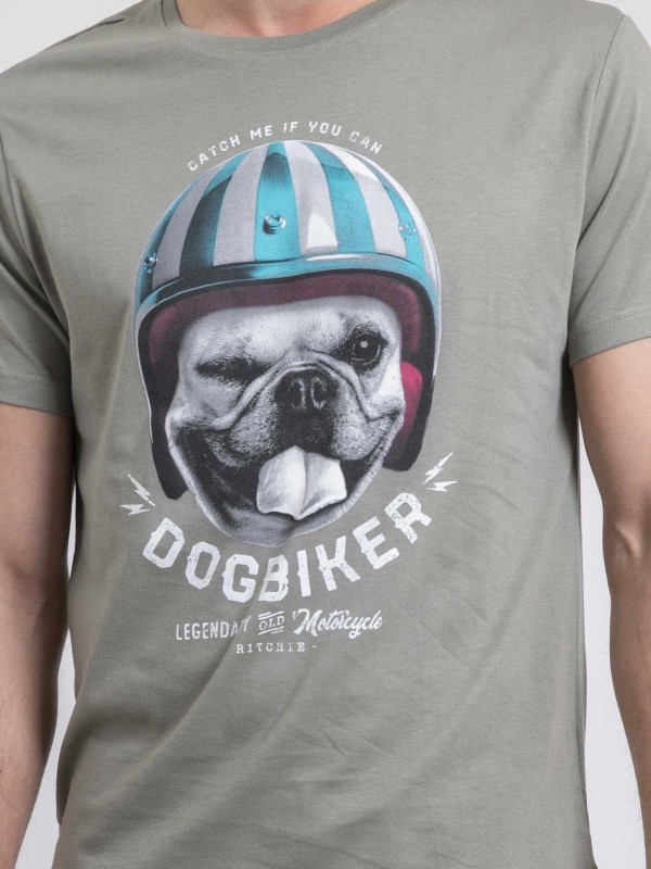 T-shirt col rond pur coton...