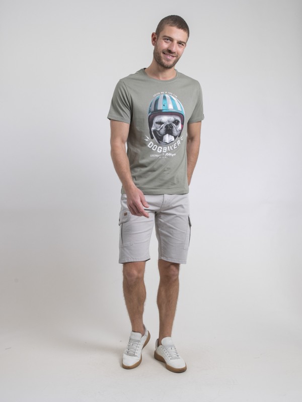 T-shirt col rond pur coton...