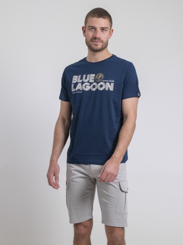 T-shirt col rond pur coton...