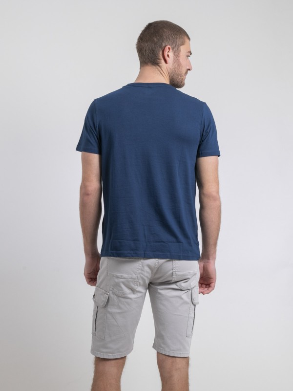 T-shirt col rond pur coton...