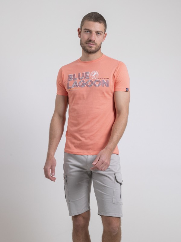T-shirt col rond pur coton...