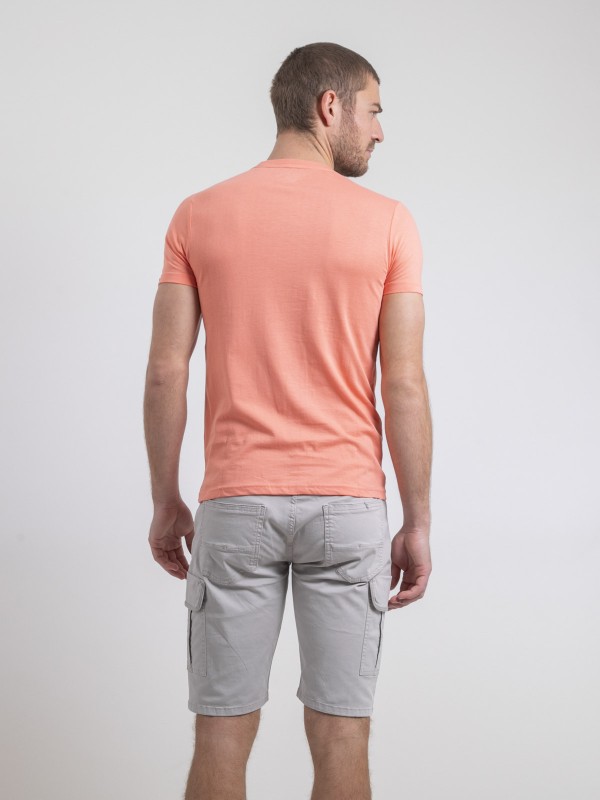 T-shirt col rond pur coton...