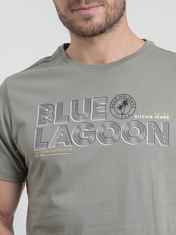 T-shirt col rond pur coton...