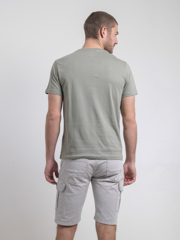 T-shirt col rond pur coton...