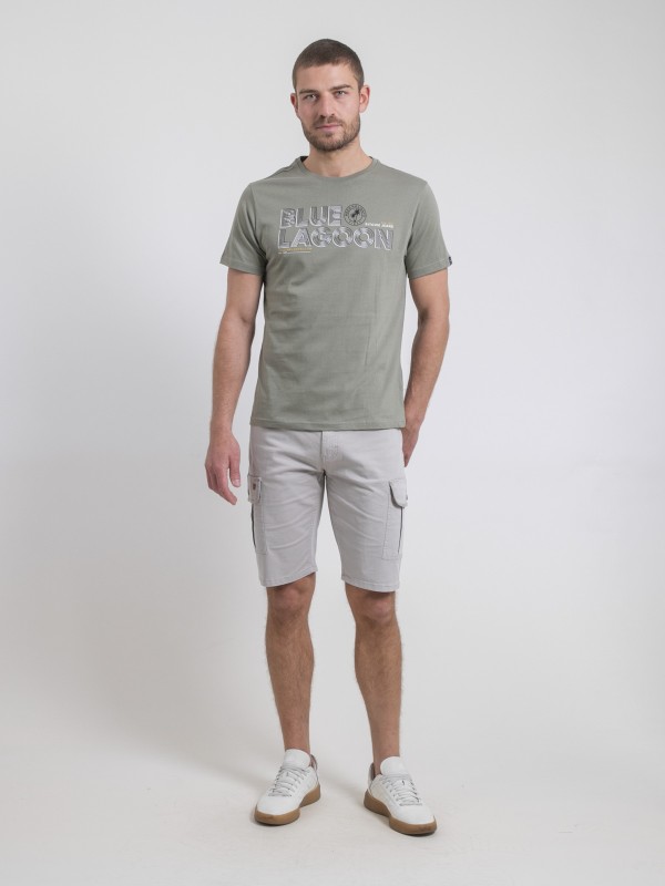 T-shirt col rond pur coton...