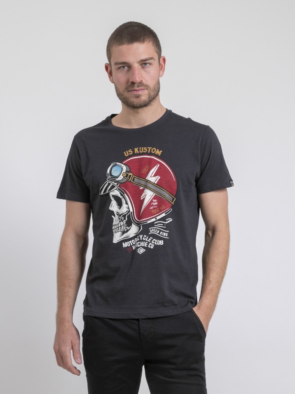 T-shirt col rond pur coton...