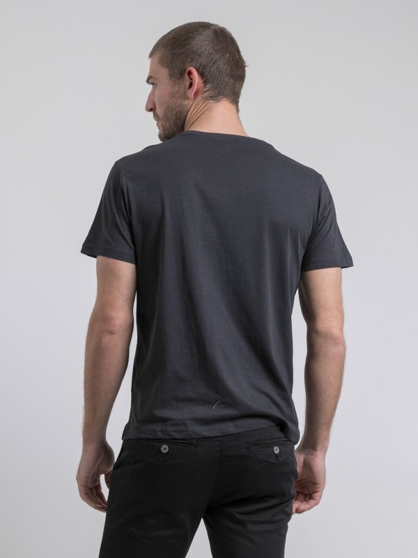 T-shirt col rond pur coton...