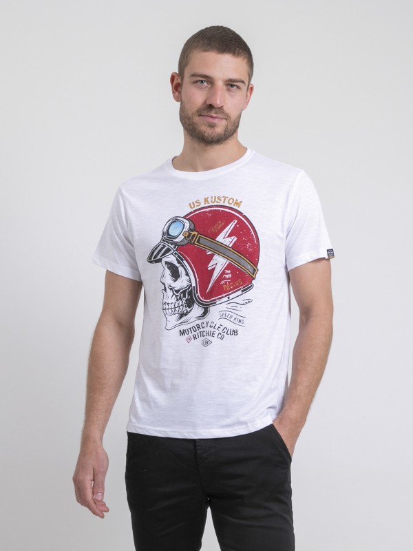 T-shirt col rond pur coton...