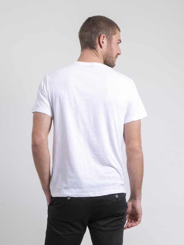 T-shirt col rond pur coton...