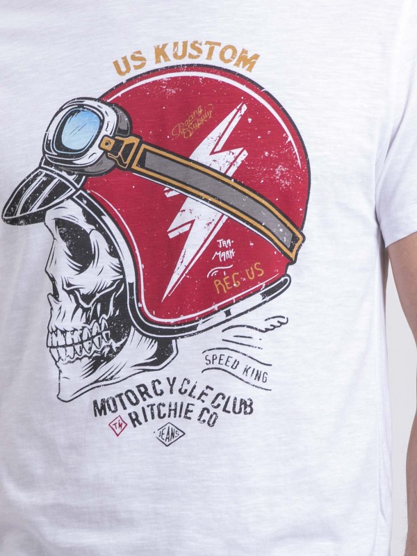 T-shirt col rond pur coton...