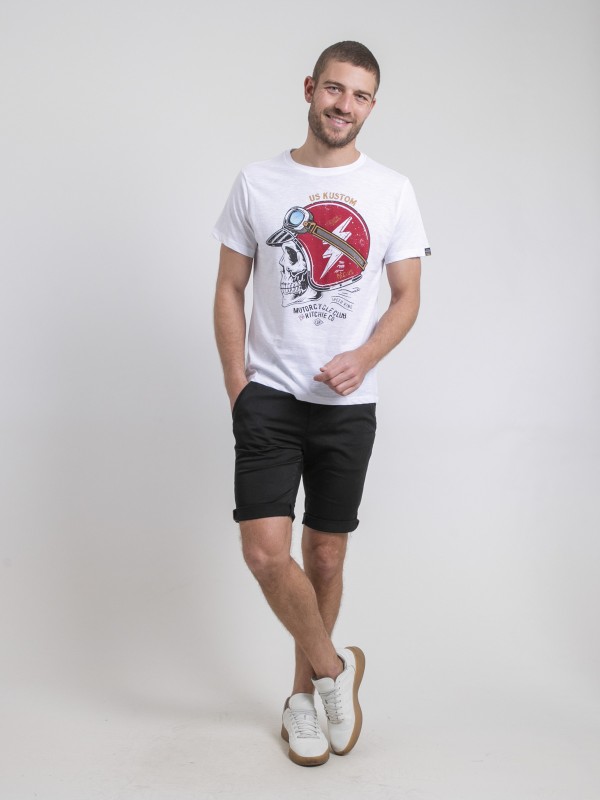 T-shirt col rond pur coton...