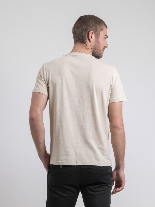 T-shirt col rond pur coton...