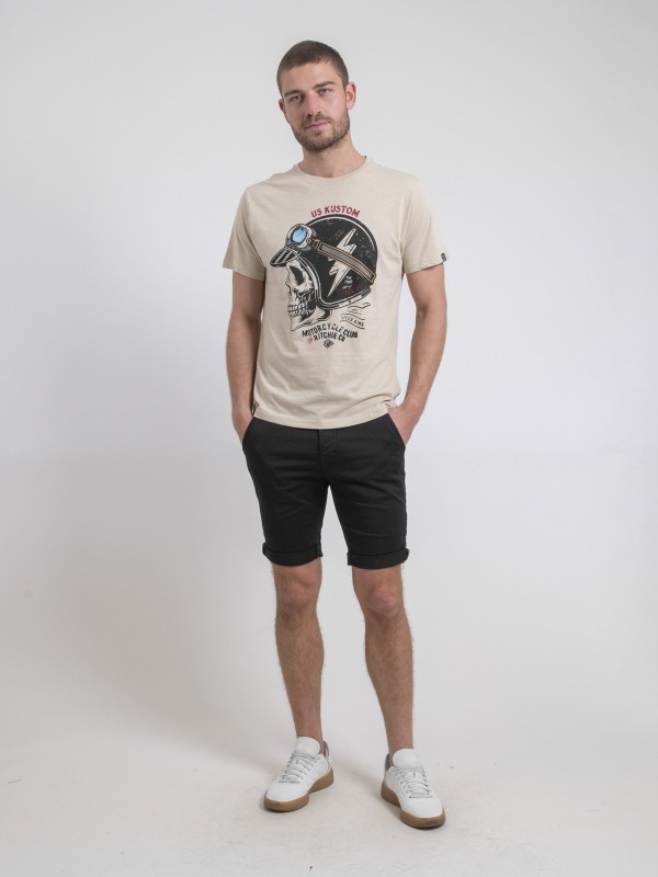 T-shirt col rond pur coton...