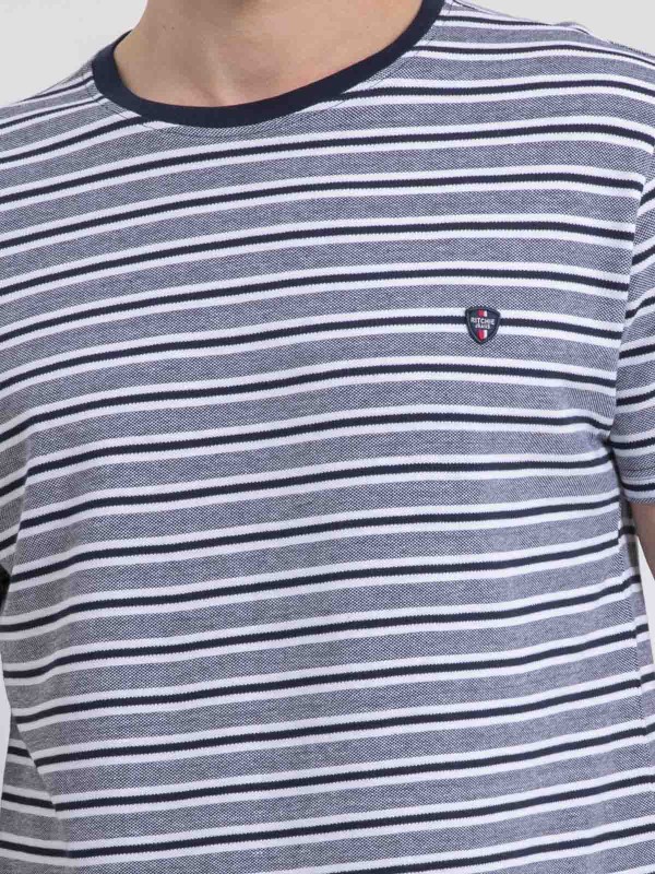 T-shirt col rond rayures...