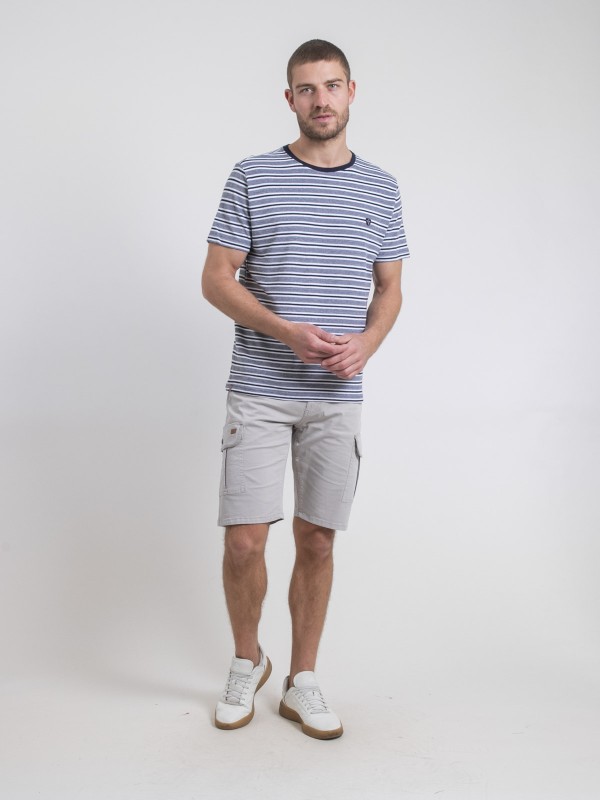 T-shirt col rond rayures...