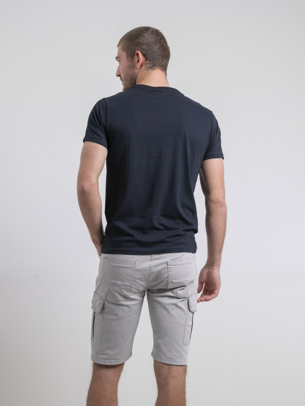 T-shirt col rond pur coton...